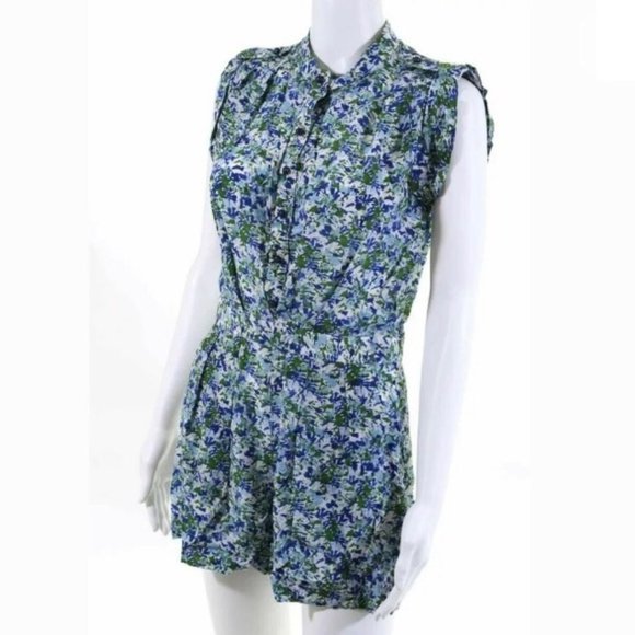 Shoshanna Elizabeth Edessa Floral Silk Romper 6 - Picture 4 of 13